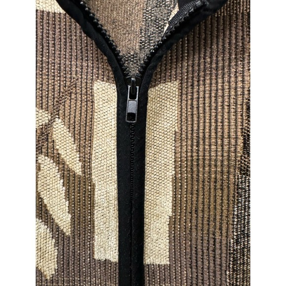 Coldwater Creek Tapestry Medium Light Jacket Zipper Front Neutrals - Picture 4 of 6